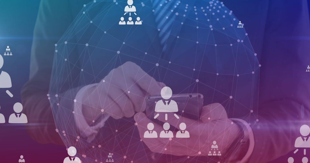 Businessman Networking through Global Digital Connection