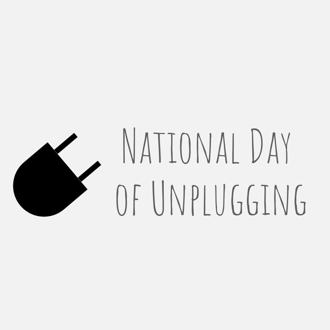 Minimalist Design for National Day of Unplugging Promotion - Download Free Stock Templates Pikwizard.com