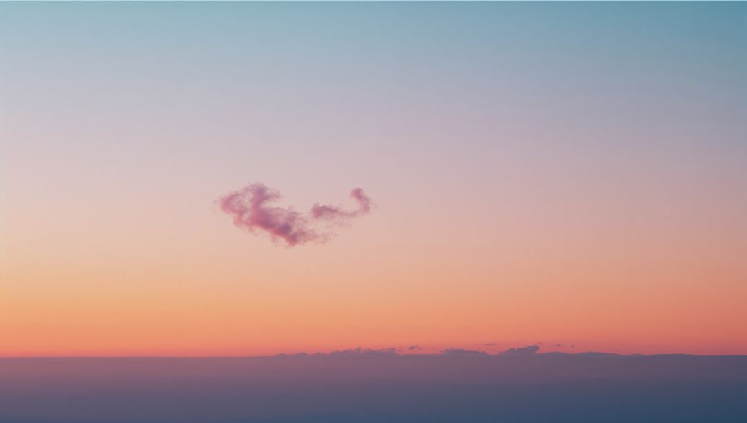 Pastel Skies with Floating Cloud in Calming Dawn Light