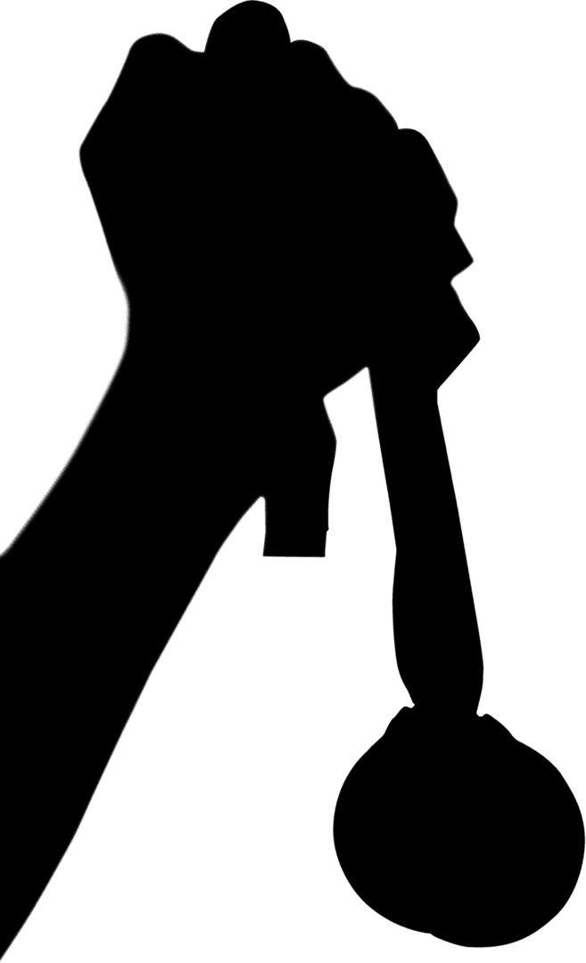 Hand Holding Medals on Transparent Background