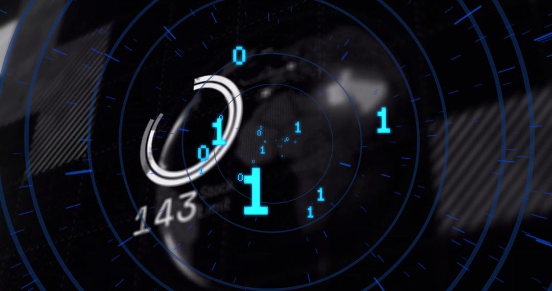 Digital Data Interface and Globe Concept Background