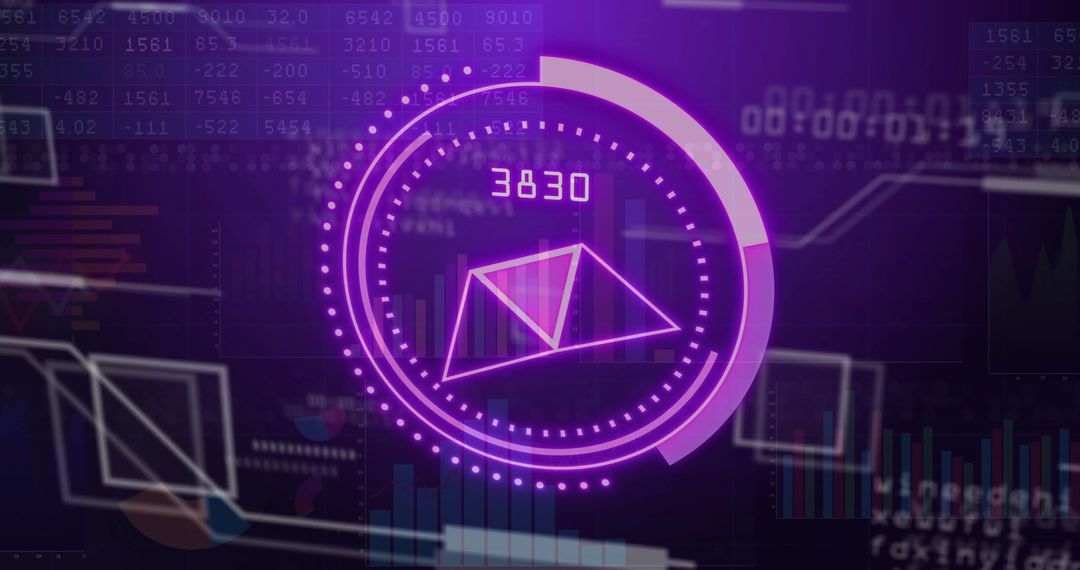 Digital Currency Value Over Futuristic Financial Visualization