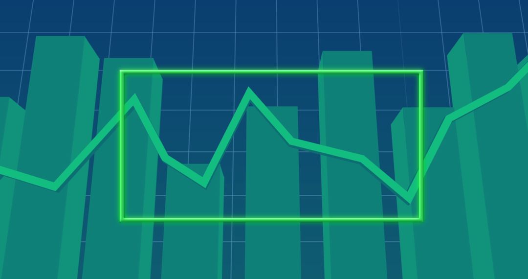 Abstract Data Processing with Neon Frame Overlay