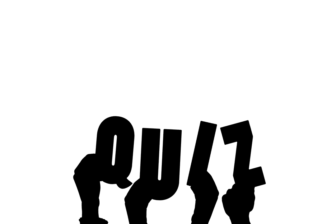 Hands Presenting Quiz Concept on Transparent Background