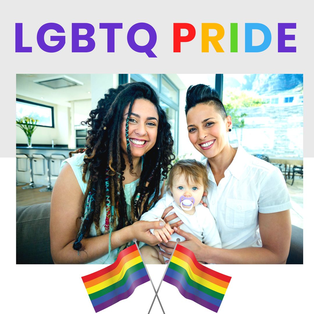 LGBTQ Family Portrait with Pride Celebration