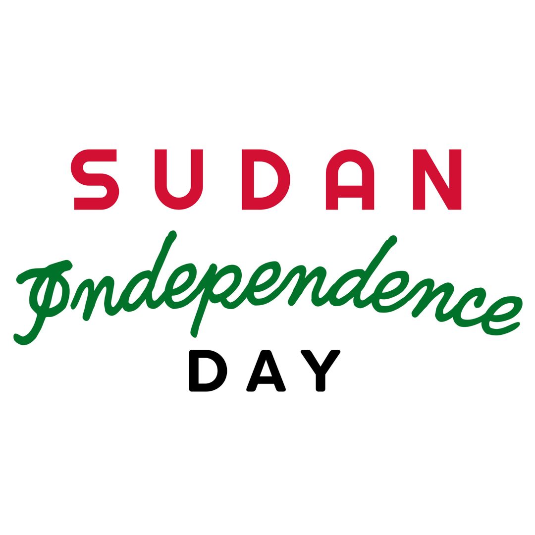 Sudan Independence Day Celebration Graphic - Download Free Stock Templates Pikwizard.com