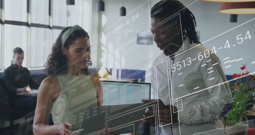 Diverse Colleagues Analyzing Digitized Business Data