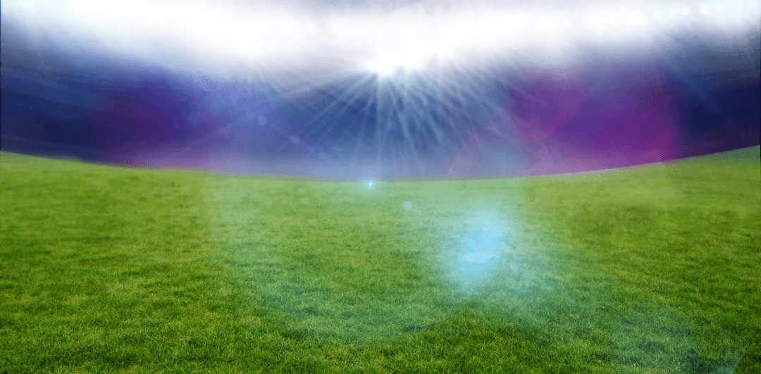 Digital Landscape Light Trails on Transparent Background