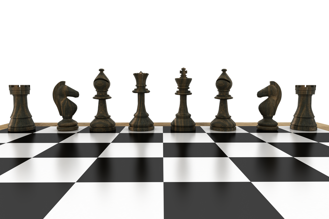 Transparent Background Black Chess Pieces on Board - Download Free Stock Images Pikwizard.com