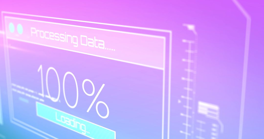 Creative Digital Interface with Data Processing Graphics