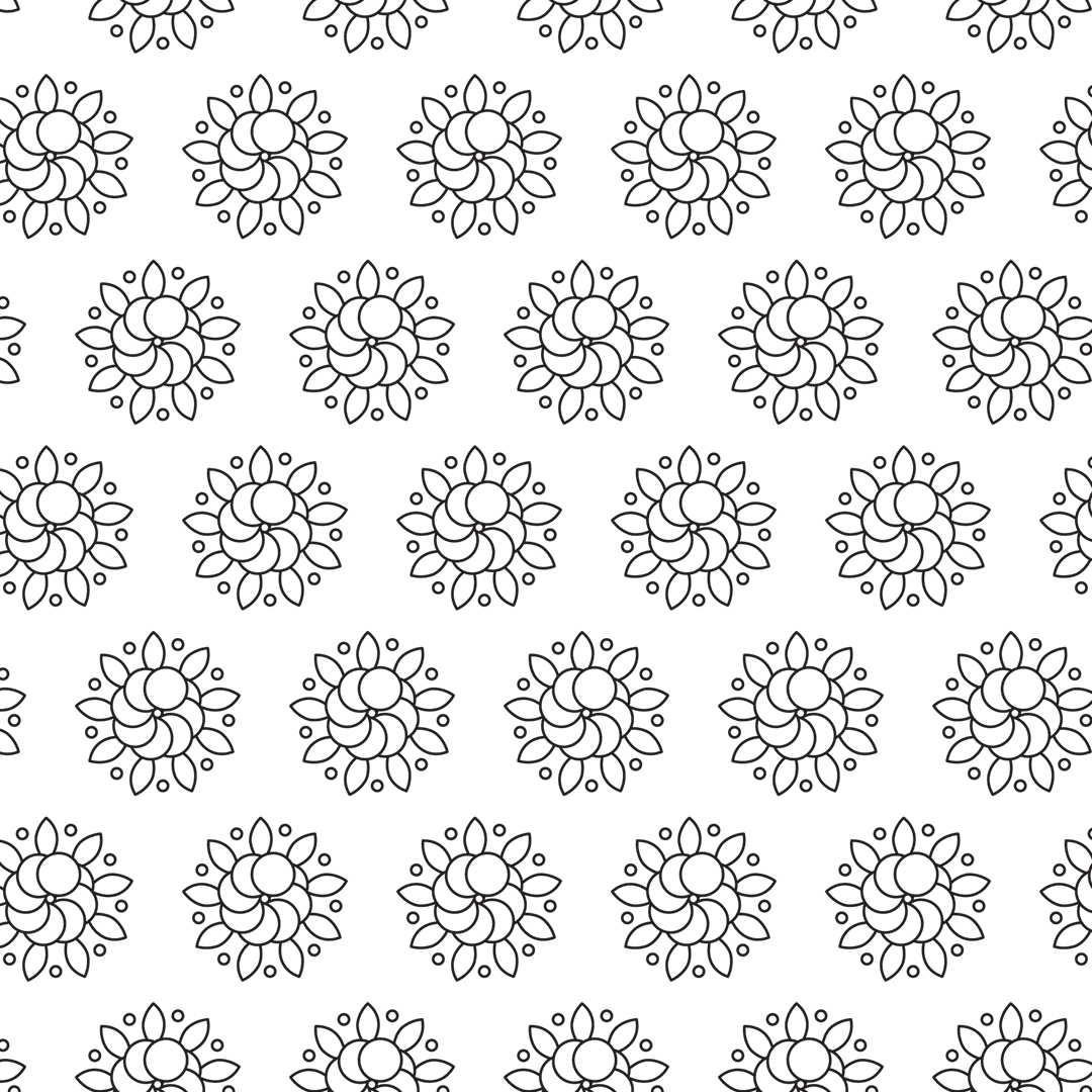 Elegant Black Pattern on Transparent Background Seamless Vector