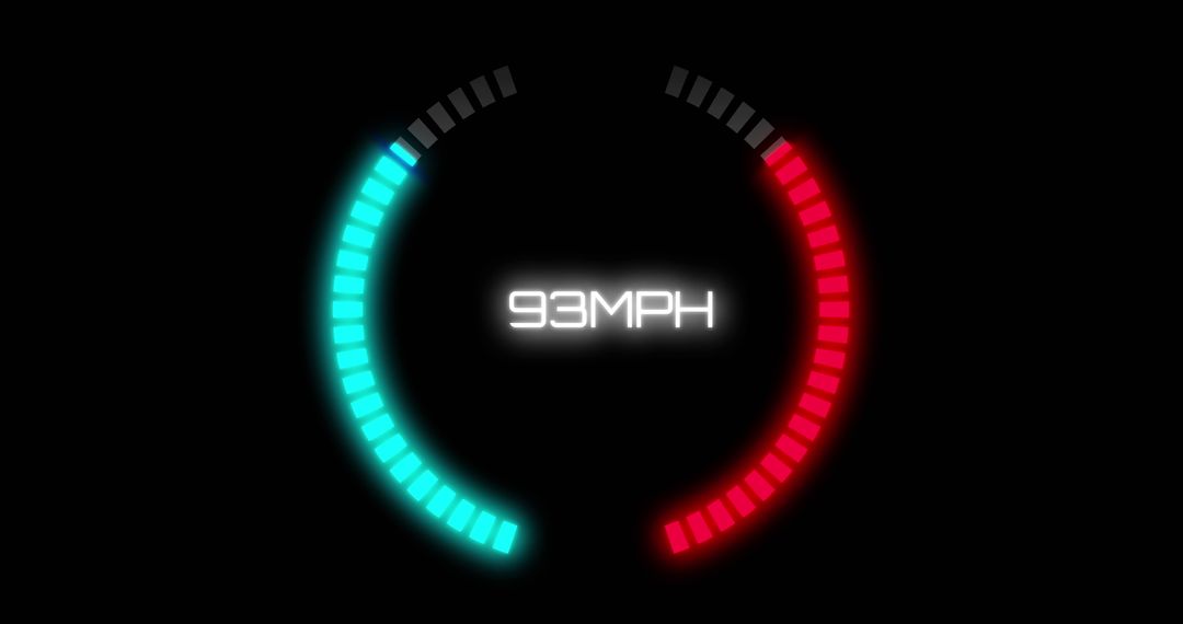 Digital Speedometer Display on Black Background
