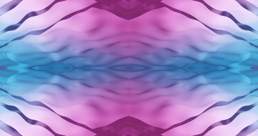 Abstract Waves of Pink and Blue with Fluid Symmetry