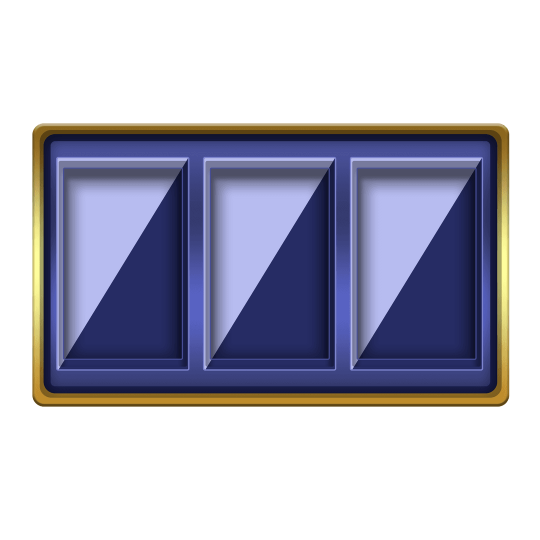 Casino Slot Machine Interface on Transparent Background