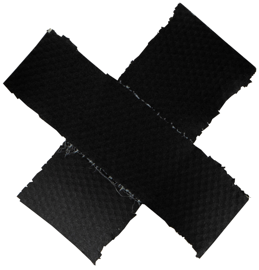 Close Up of Black Tape Cross with Transparent Background - Download Free Stock Images Pikwizard.com