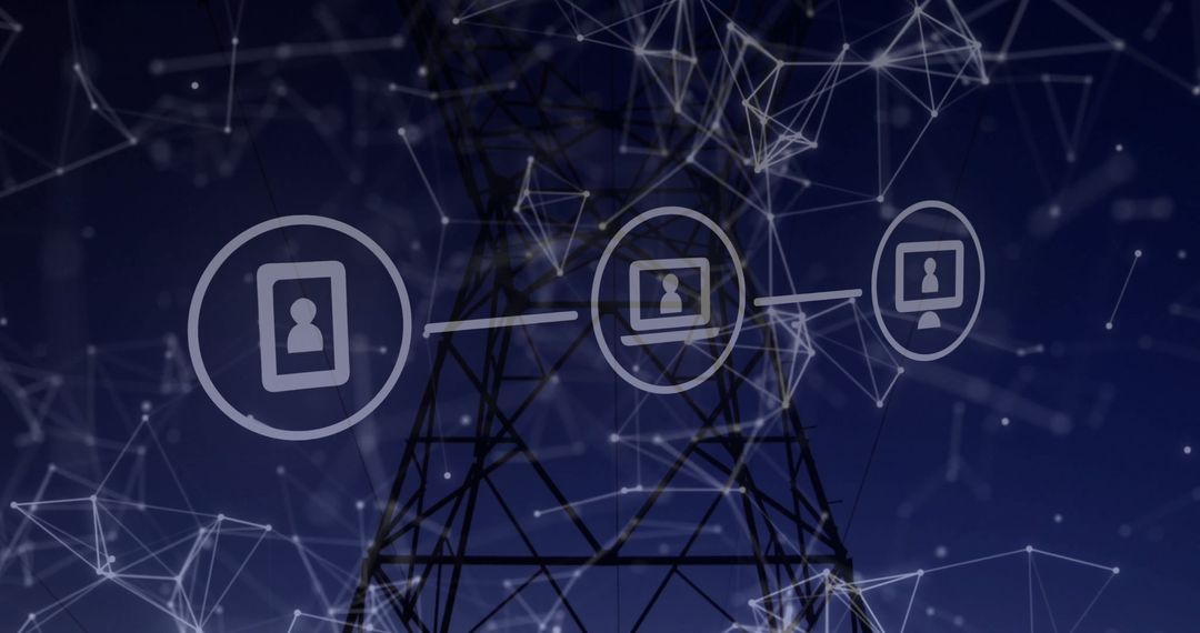 Digital Connectivity Network with User Nodes and Transmission Tower