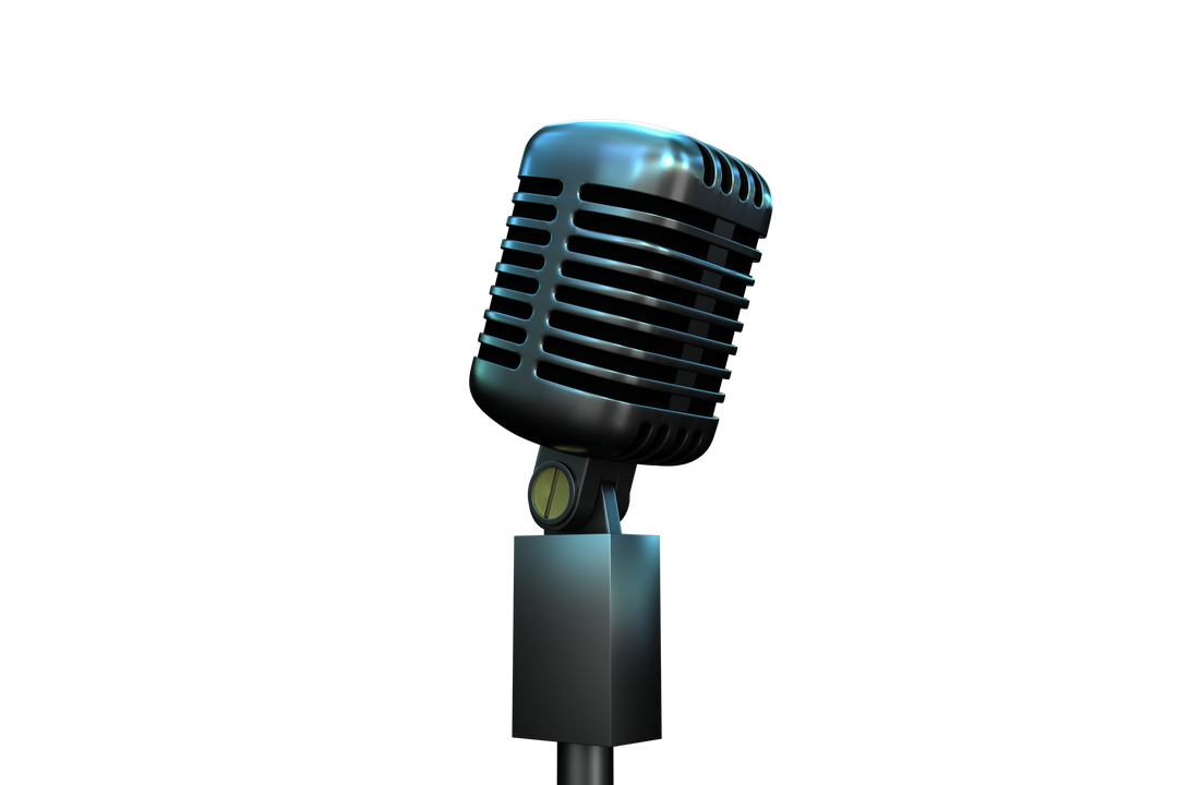 Retro Microphone Transparent Background for Entertainment and Music Concepts - Download Free Stock Images Pikwizard.com