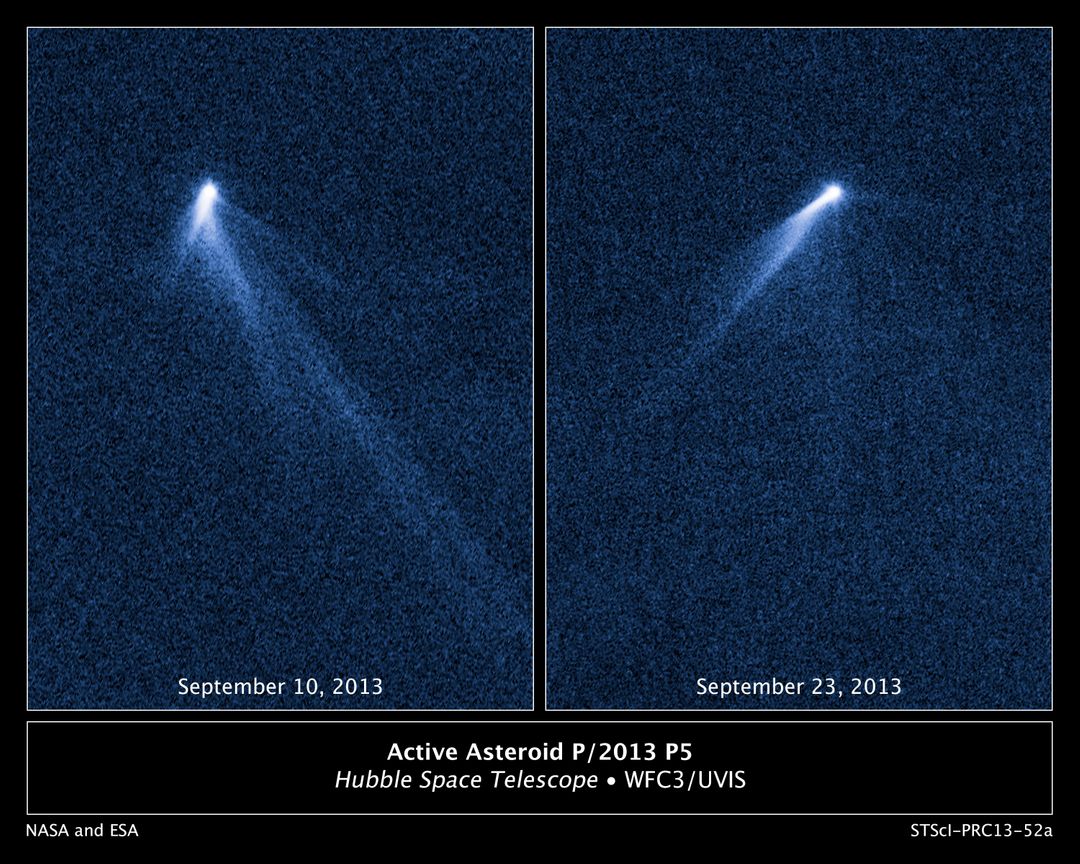 NASA's Hubble Sees Asteroid Spout Six Comet-like Tails - Free Images, Stock Photos and Pictures on Pikwizard.com