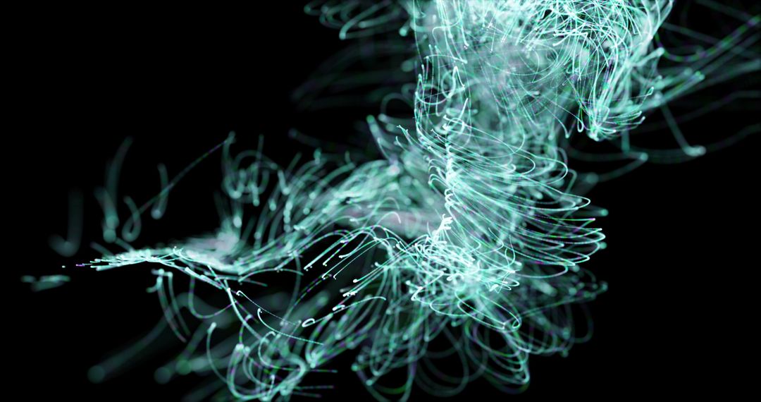 Mesmerizing Green Light Trails in Dynamic Motion