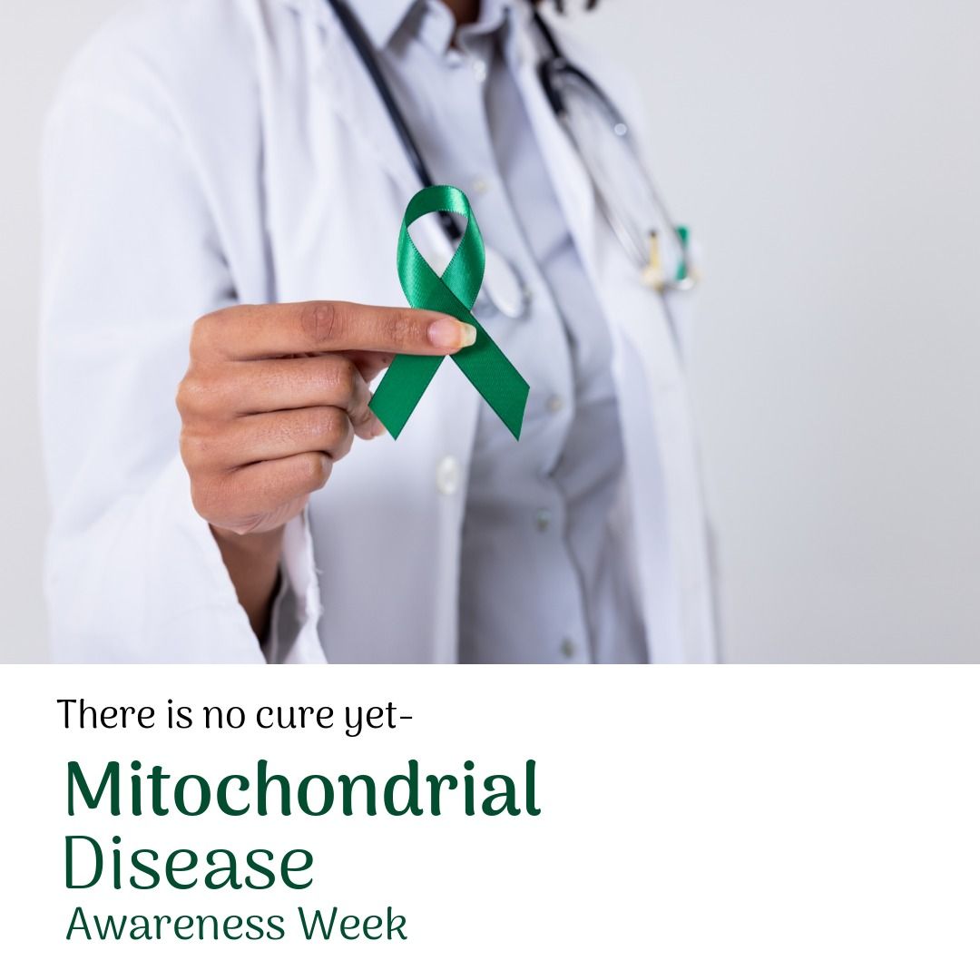 Digital image of biracial female doctor holding green ribbon, mitochondrial disease awareness week - Download Free Stock Templates Pikwizard.com