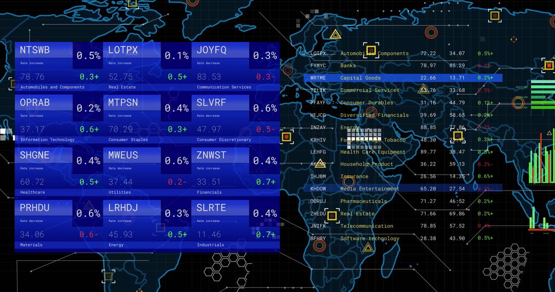 Global Financial Network Data Processing With World Map Overlay