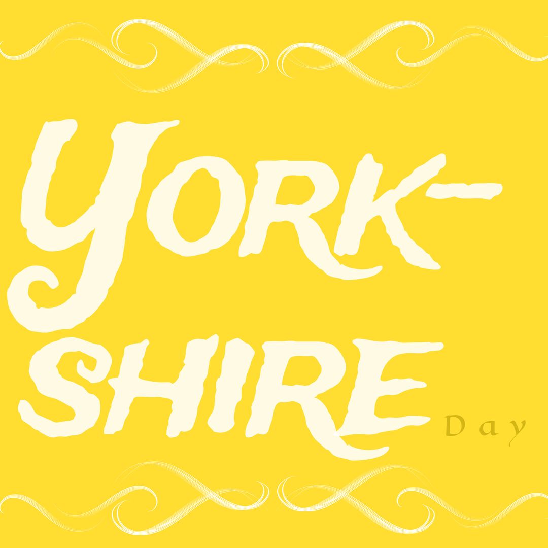Yorkshire Day Celebration Graphic in Yellow Tones