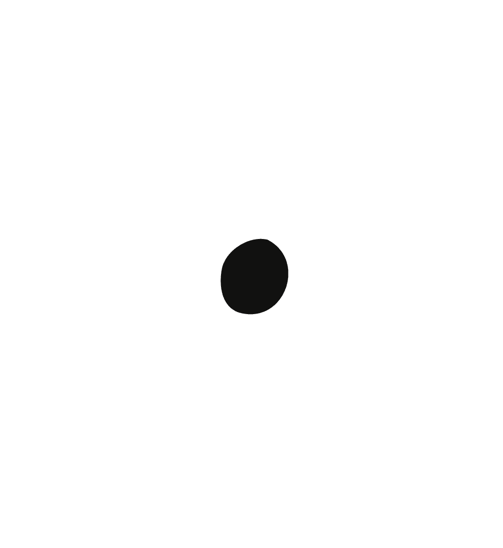 Abstract Stylized Daisy with Ten White Petals on Transparent Background