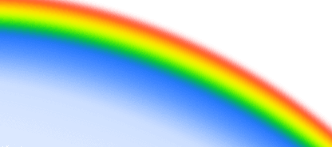 Vibrant Rainbow on Transparent Background with Gradient Colors