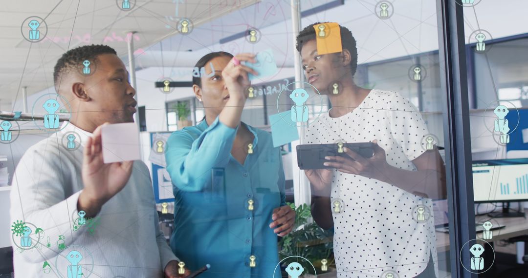 Colleagues Collaborating on Innovative Networking Ideas