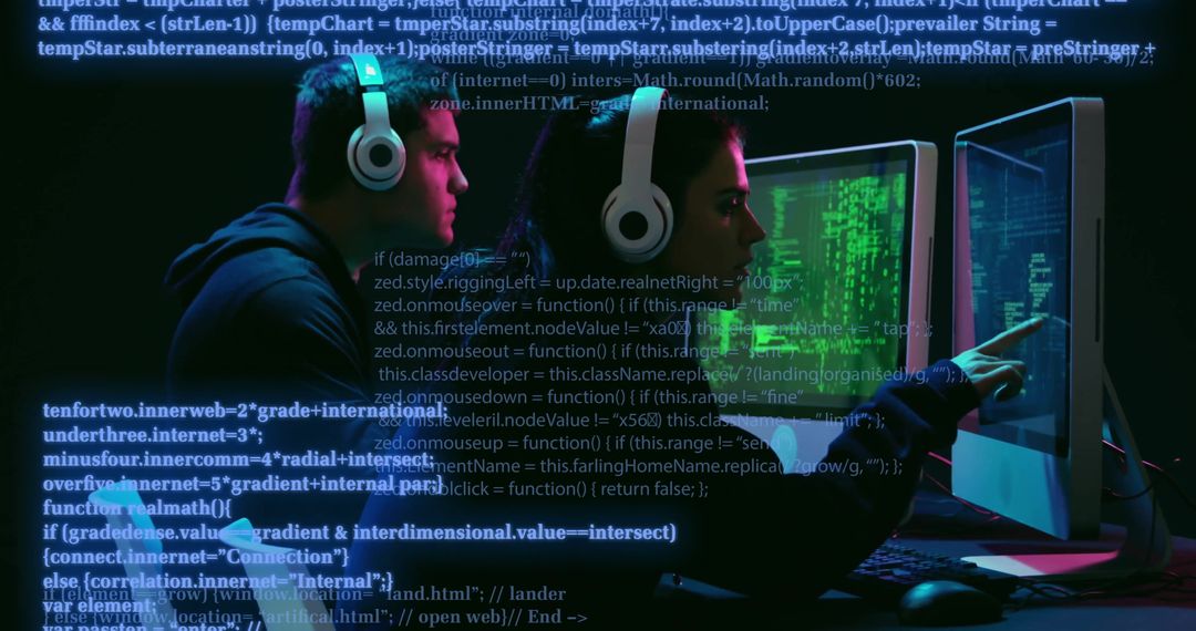 Diverse Team Collaborating on Global Data Processing