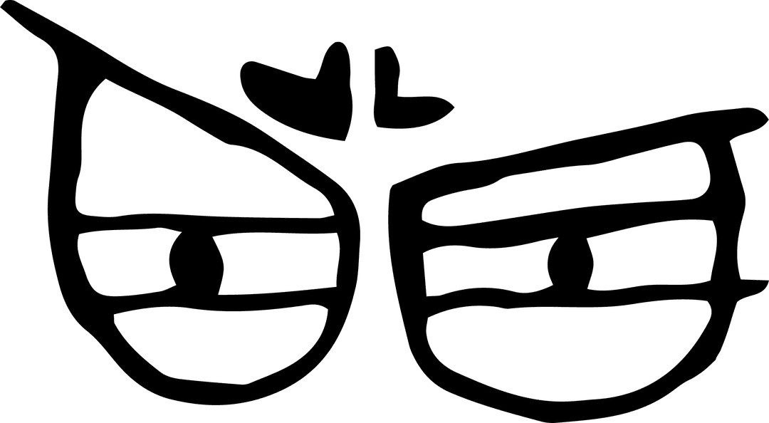 Vector Illustration of Tired Eyes on Transparent Background