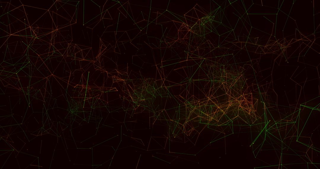 Dynamic Multicolored Lines Form Hypnotic Network on Black Background