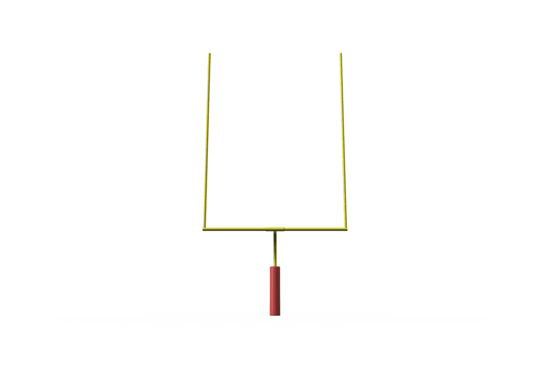 Transparent Field Goal Post with Reflective Base Design