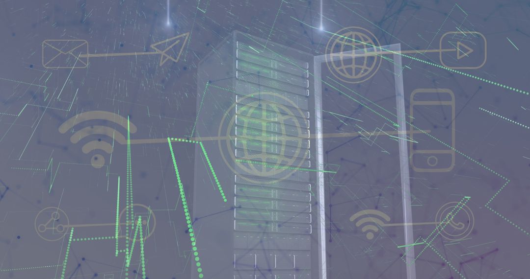 Data Processing and Digital Media Layered on Network Server