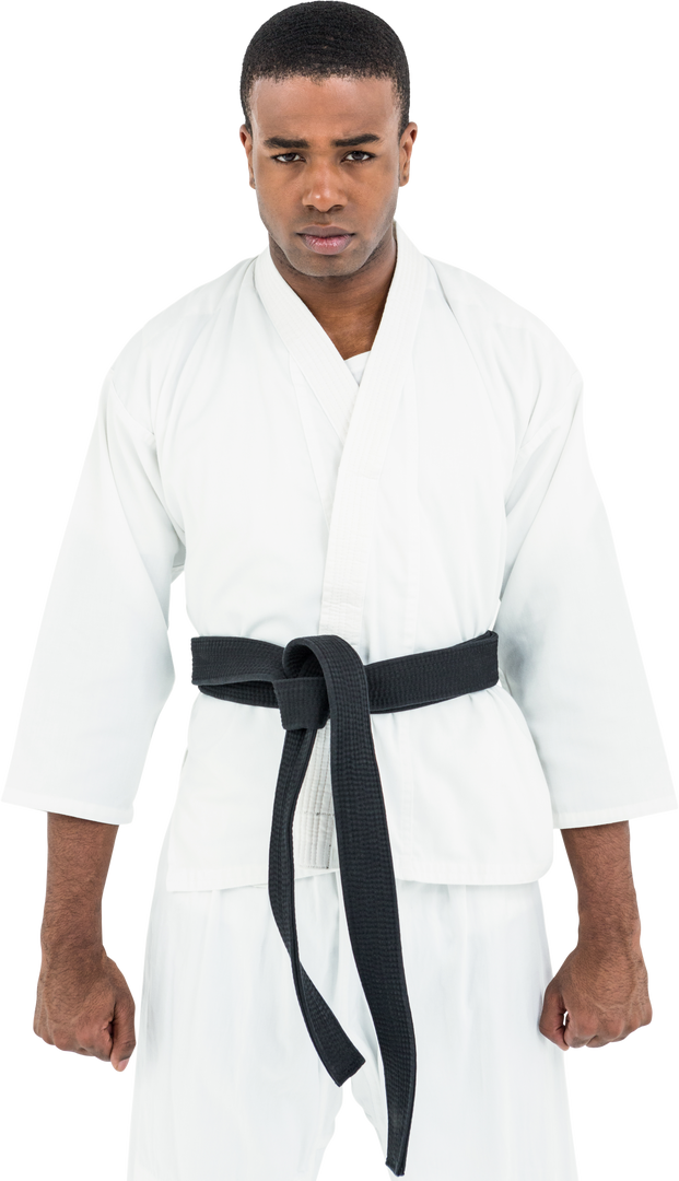 Transparent Karate Fighter Standing With Serene Determined Gaze - Download Free Stock Images Pikwizard.com