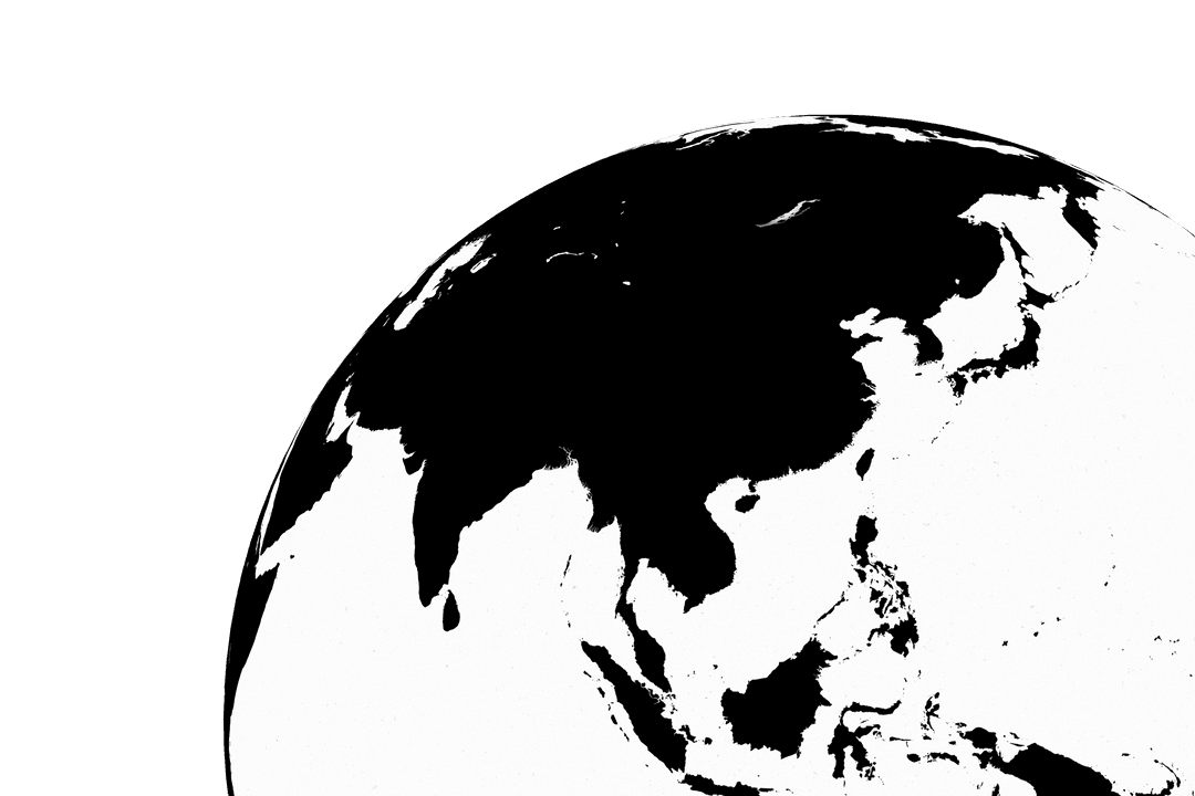 Digital Transparent Globe Illustration with Black and White Contrast