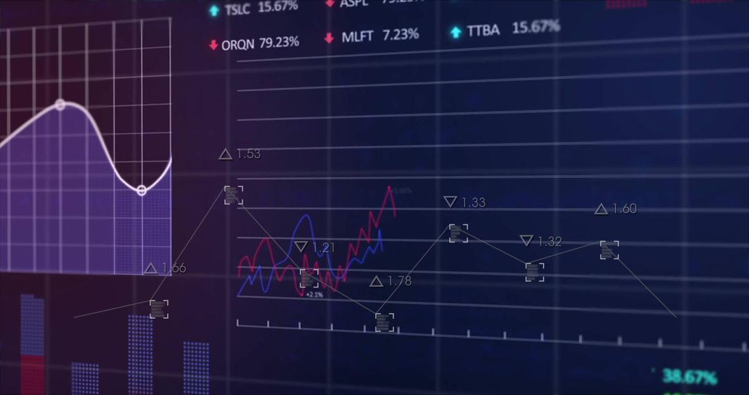 Dynamic Financial Graph Displaying Market Trends