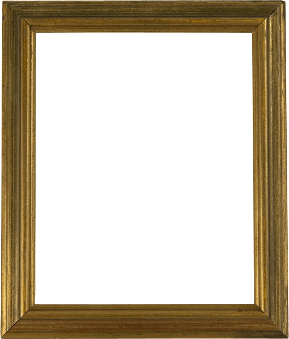 Gold Ornate Frame with Empty Space on Transparent Background