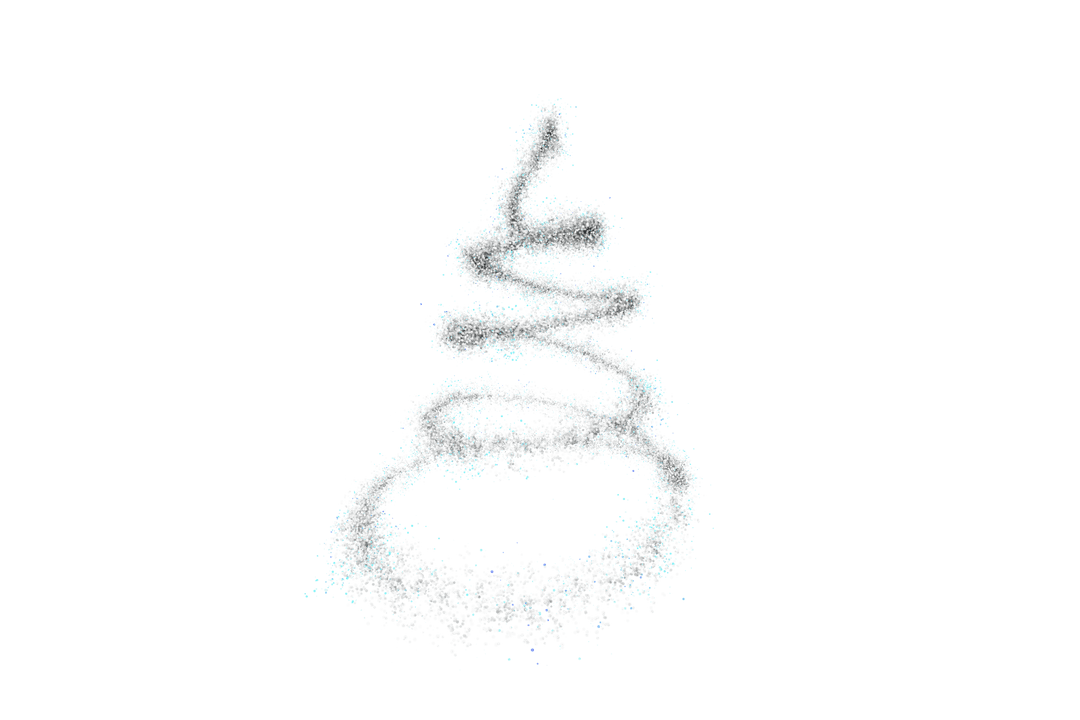 Glitter Christmas Tree Illustration on Transparent Background