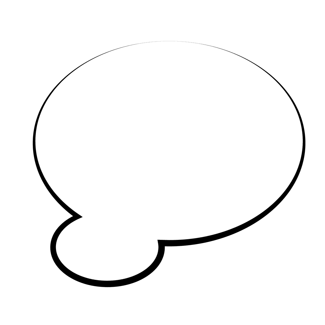 Isolated Speech Bubble on Transparent Background