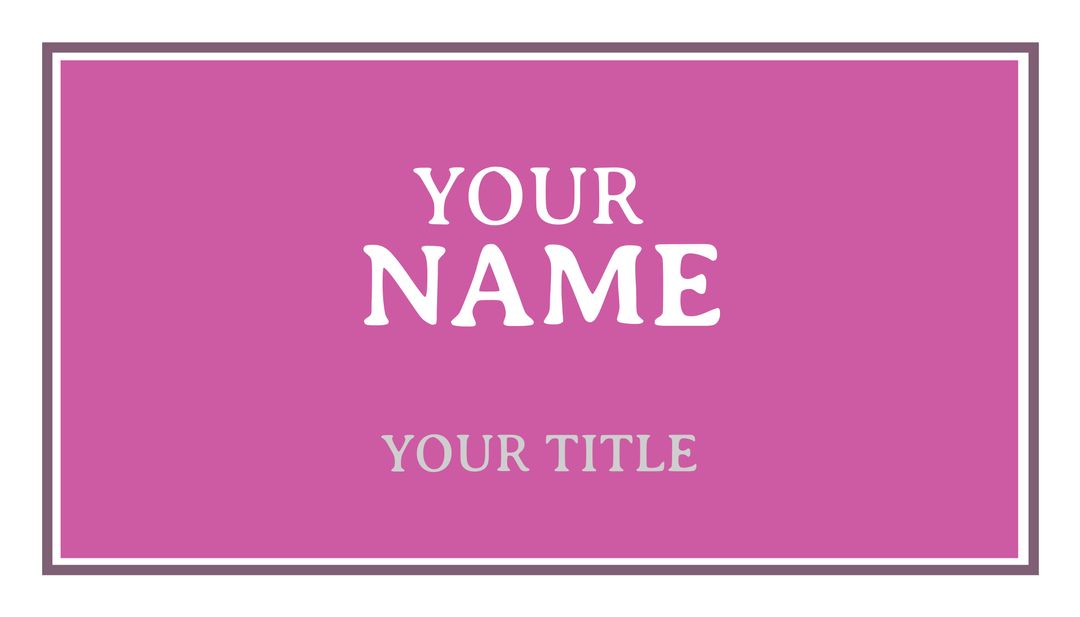 Bold Professional Nameplate with Pink Background for Branding