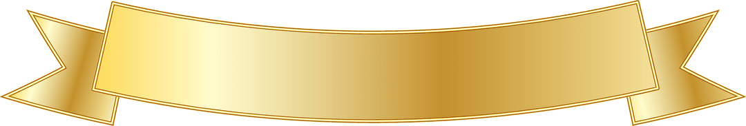 Elegant Golden Banner on Transparent Background for Ads