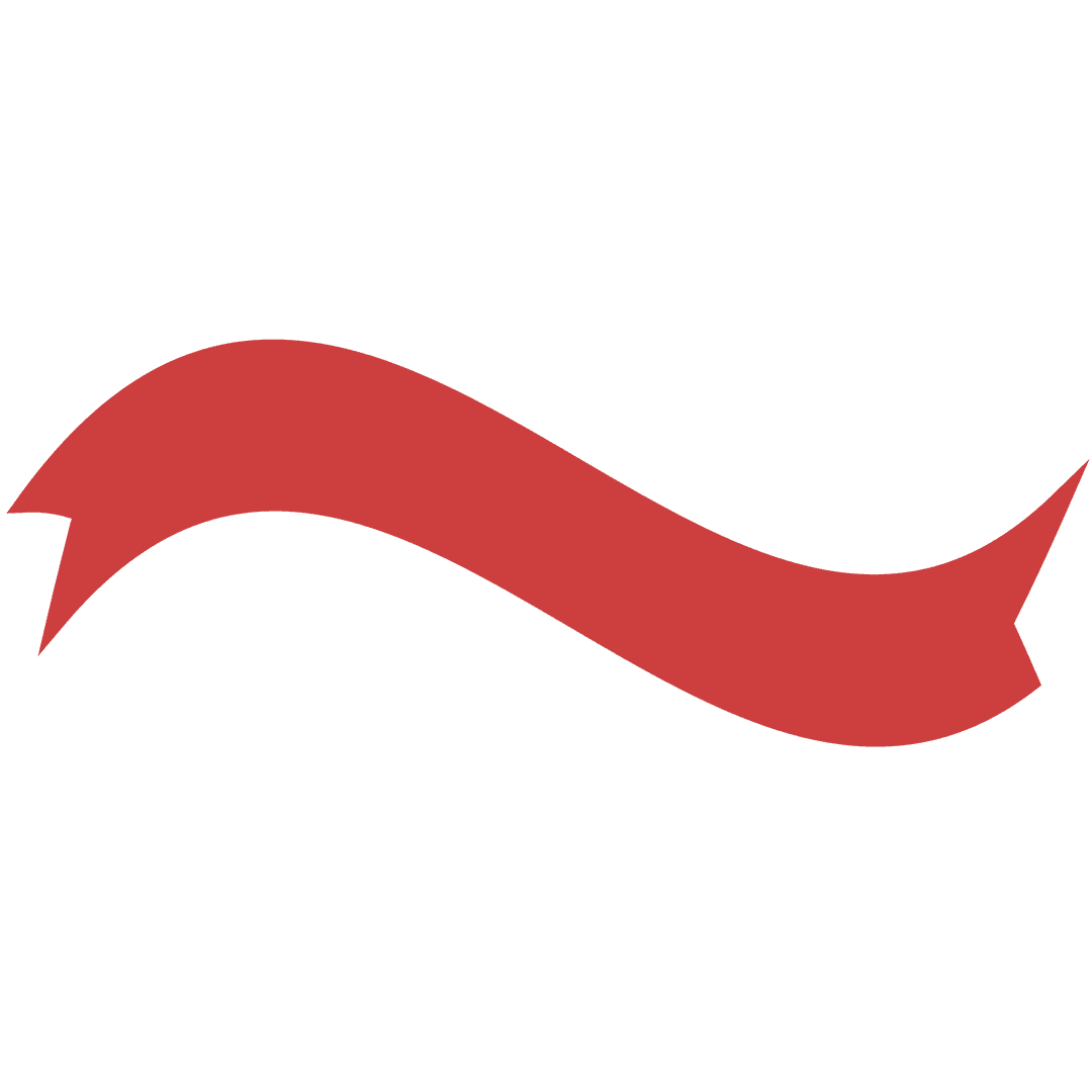 Red Curved Ribbon Transparent Illustration Vector