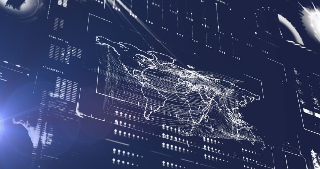 Futuristic Interface with Global Data Analytics