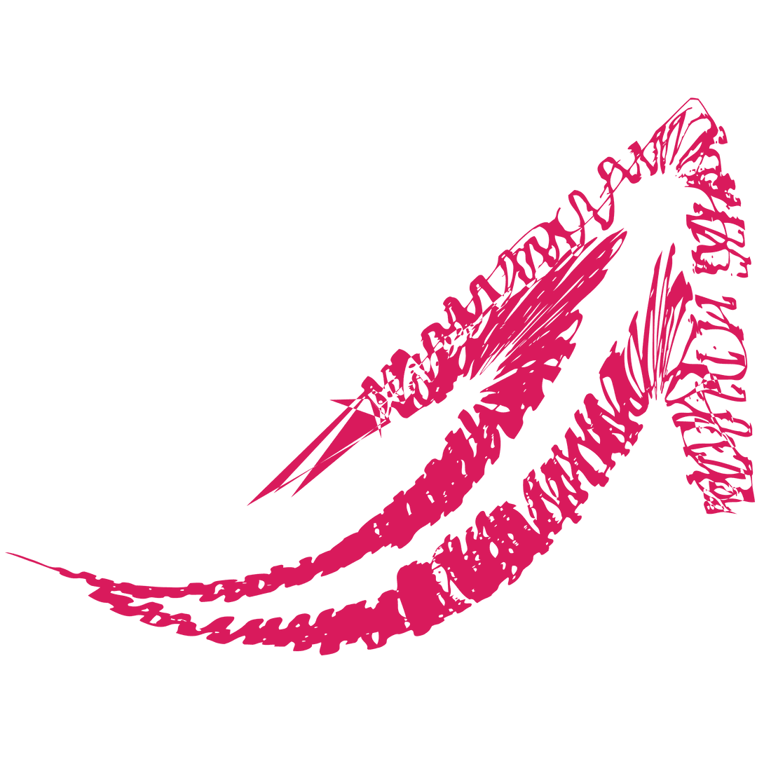 Red Textural Brush Stroke on Transparent Background Illustration