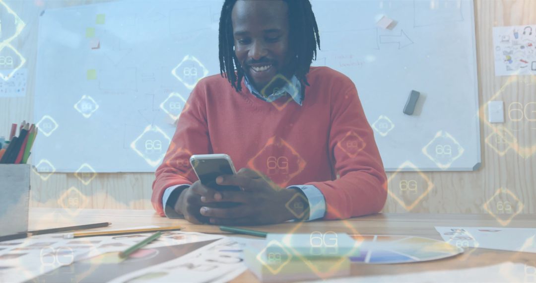 Creative Designer Engaging with Innovation and Technology in Modern Studio