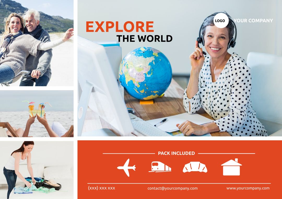 Travel Services Promotion With Customer Support and Global Exploration