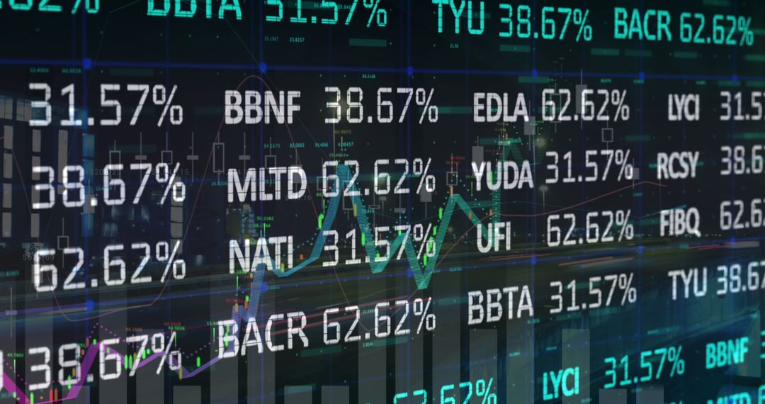 Digital Stock Market Data Displaying Financial Trends