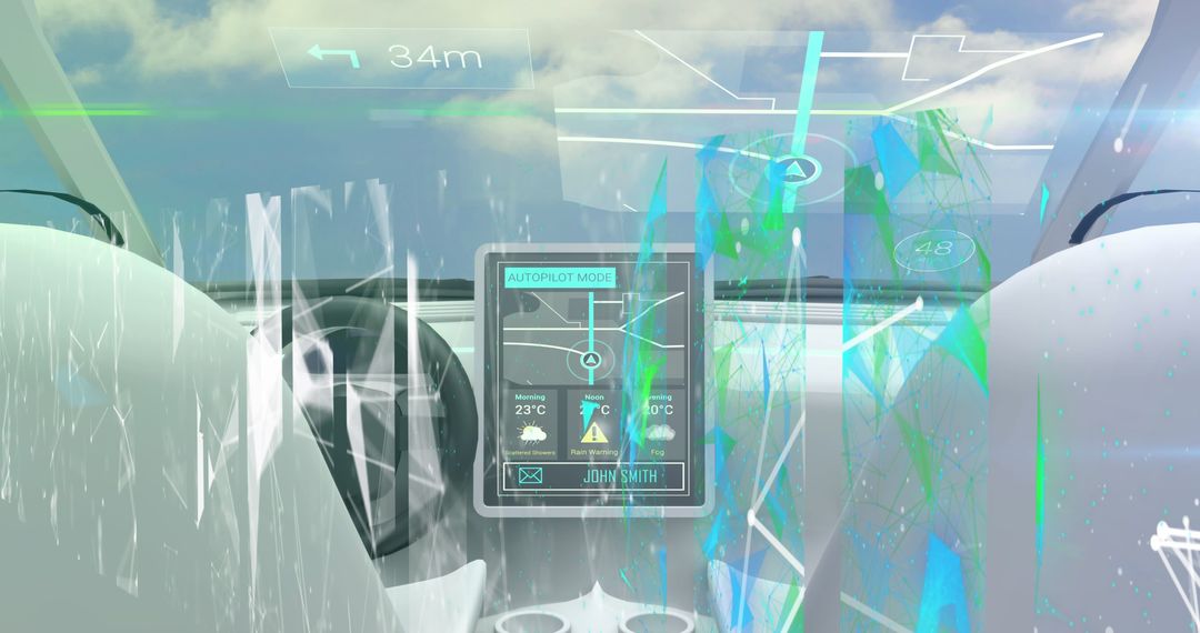 Futuristic Dashboard in Self-Driving Car