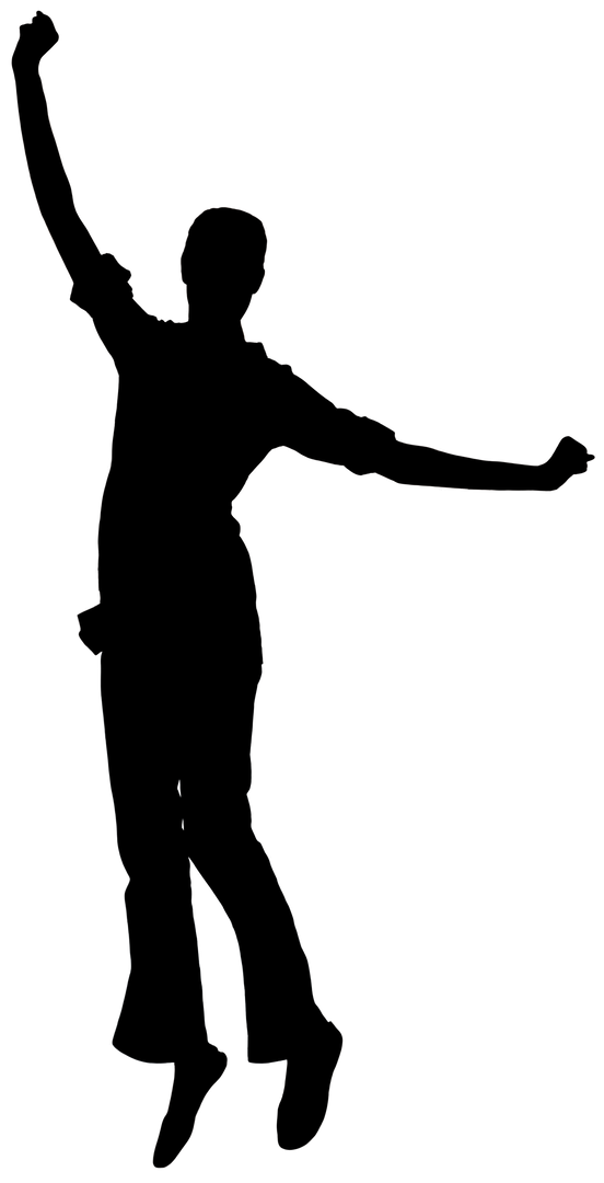 Silhouette of Jumping Woman on Transparent Background - Download Free Stock Images Pikwizard.com